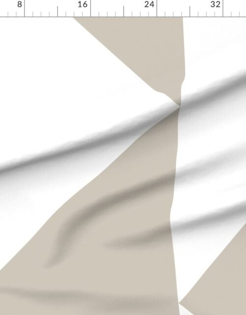 Fabric in Bold Mushroom and White Oversized Geometric Triangle