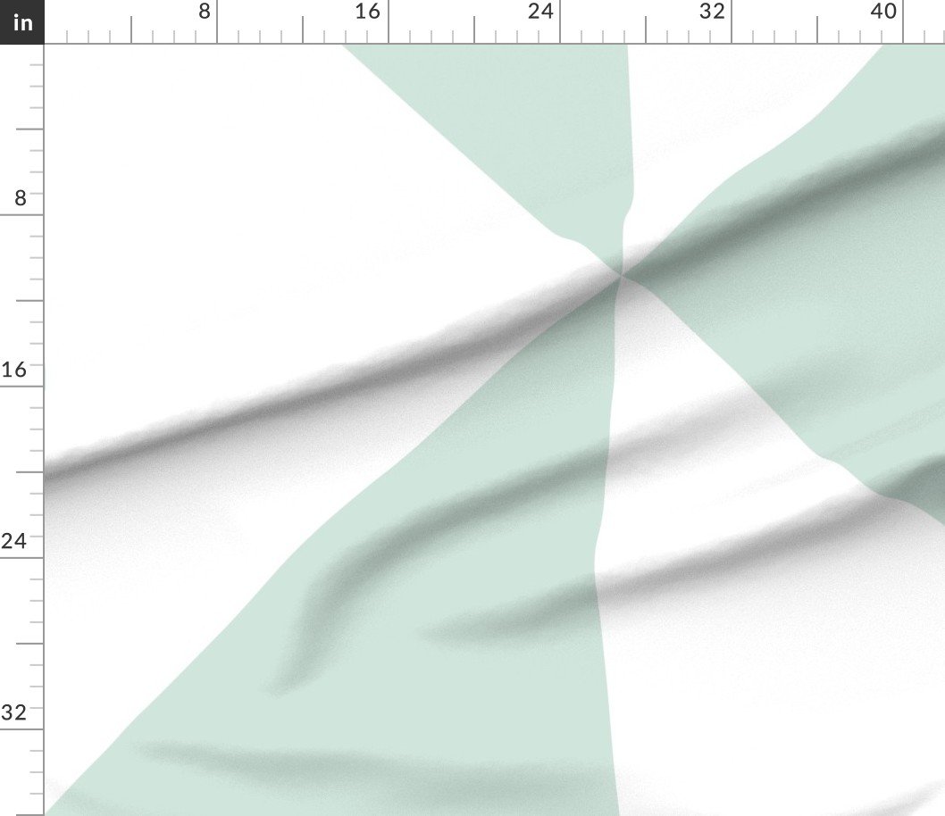 Fabric in Bold Pale Mint and White Oversized Geometric Diamond Fabric in Bold Pale Mint and White Oversized Geometric Diamond