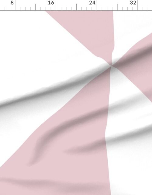 Fabric in Bold Pale Pink and White Oversized Geometric Diamond