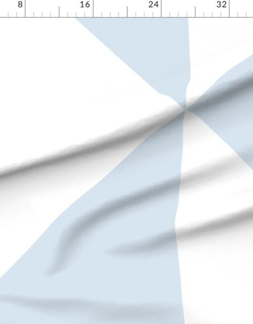 Fabric in Bold Pale Blue and White Oversized Geometric Diamond