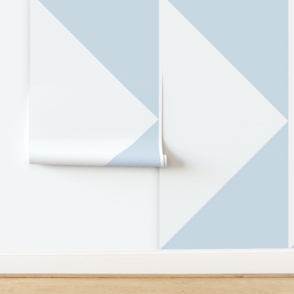 Bold Pale Blue and White Oversized Geometric Triangle Wallpaper Bold Pale Blue and White Oversized Geometric Triangle Wallpaper