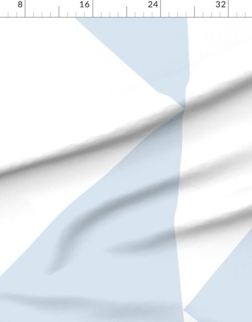 Fabric in Bold Pale Blue and White Oversized Geometric Triangle