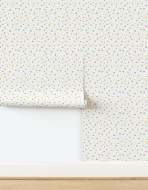 Spring Confetti Floral Watercolor Scatter Wallpaper