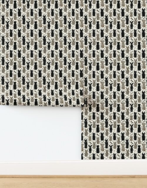 Small Leopard and Black Dress Fashion Pattern with Heels Wallpaper