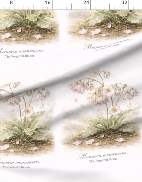 Fabric in Memoria Evanescens The Forgetful Bloom Botanical Illustration
