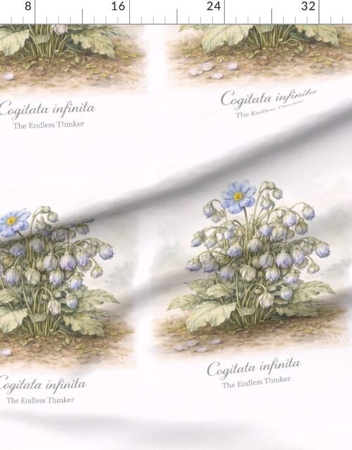 Fabric in Cogitata infinita - The Endless Thinker Botanical Watercolor