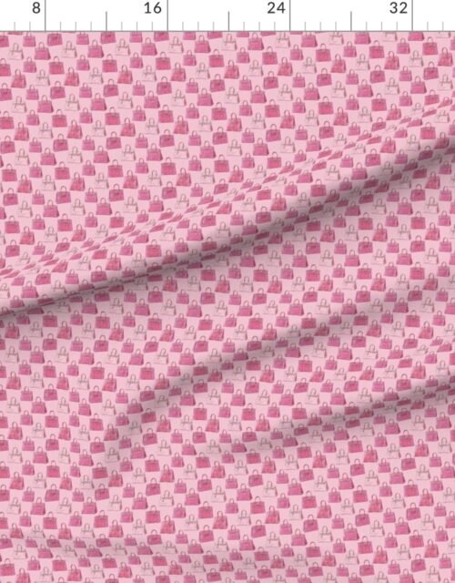 Fabric in Small Pink Croc Texture Handbag Fashion Repeat Pattern
