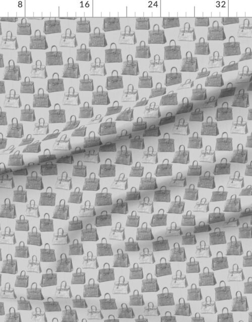 Fabric in Graphite Gray Croc Handbag Fashion Repeat Pattern