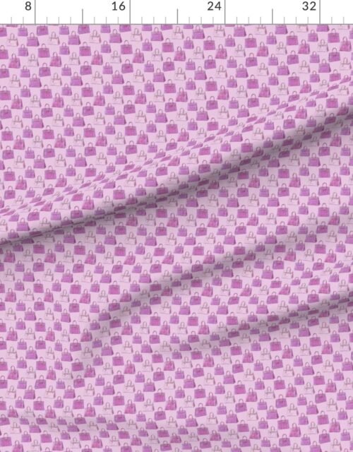 Fabric in Small Orchid Pink Croc Handbag Fashion Repeat Pattern