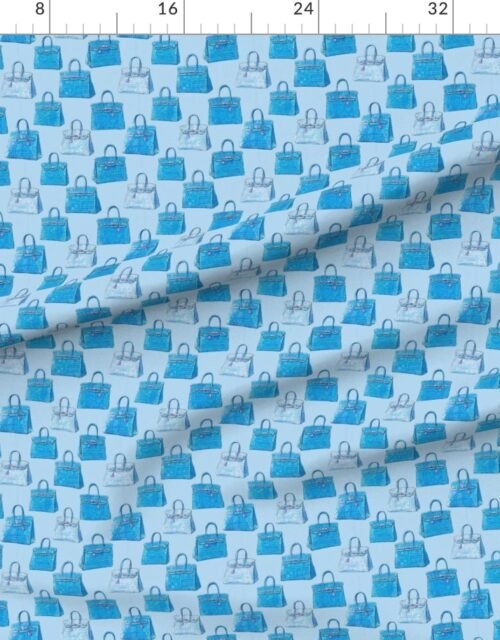 Fabric in Riviera Blue Croc Handbag Fashion Repeat Pattern