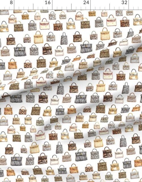 Fabric in Watercolor Animal Print Handbag Fashion Repeat Pattern
