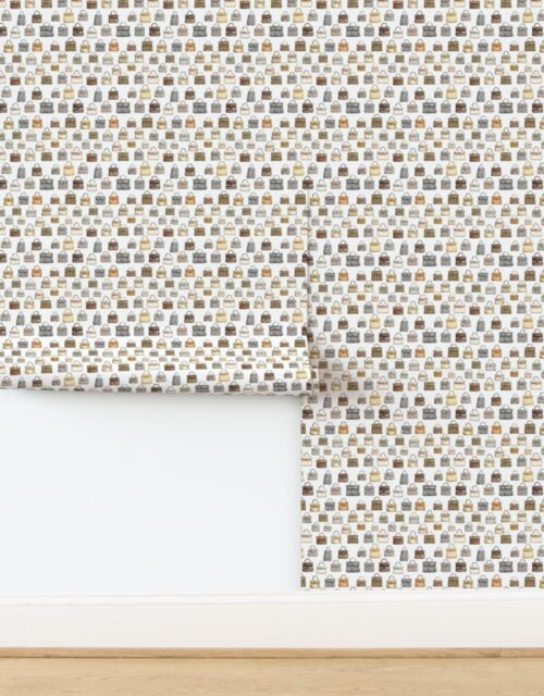 Small Animal Print Designer Handbag Fashion Repeat Pattern Wallpaper