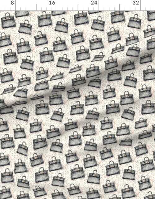 Fabric in Luxury Python Handbag Small Repeat Pattern on Soft Blush Speckle