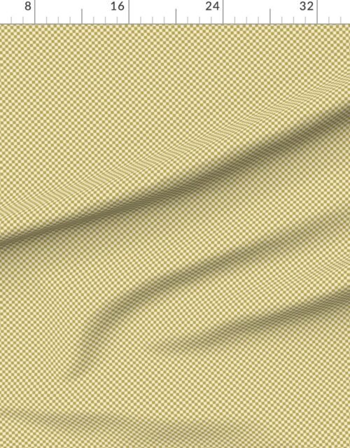 Fabric in Classic Check in Mustard Regret on Warm Oat Cream 1/4 Inch