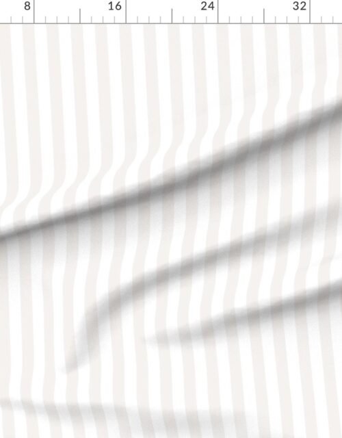 Fabric in 1 Inch Bone White Classic Stripe Pattern