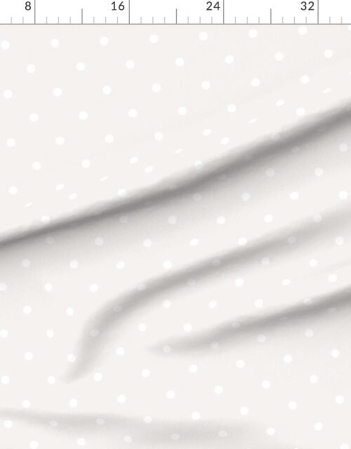Fabric in 4 Inch Bone White Polka Dot Pattern