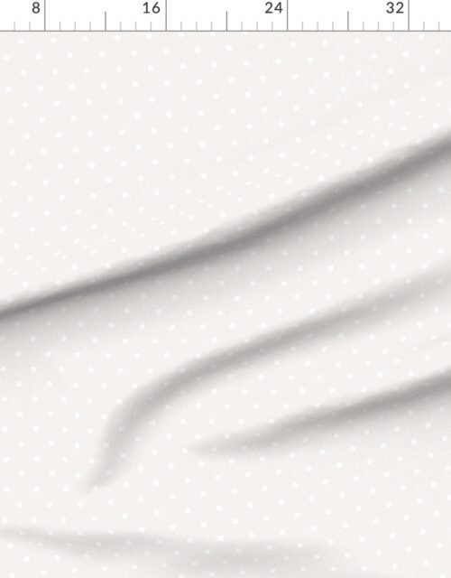 Fabric in 2 Inch Bone White Polka Dot Pattern