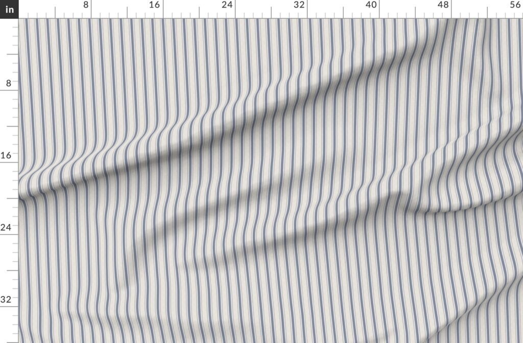Mini Stressed Blue Denim Mattress Ticking Fabric design