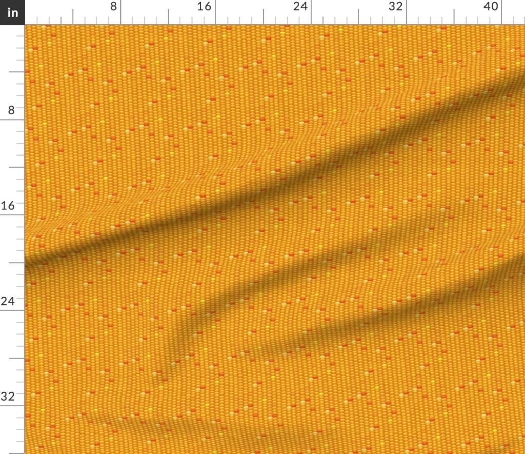Indian Corn Kernels in Autumn Yellow Orange and Brown for Thanksgiving Fabric design