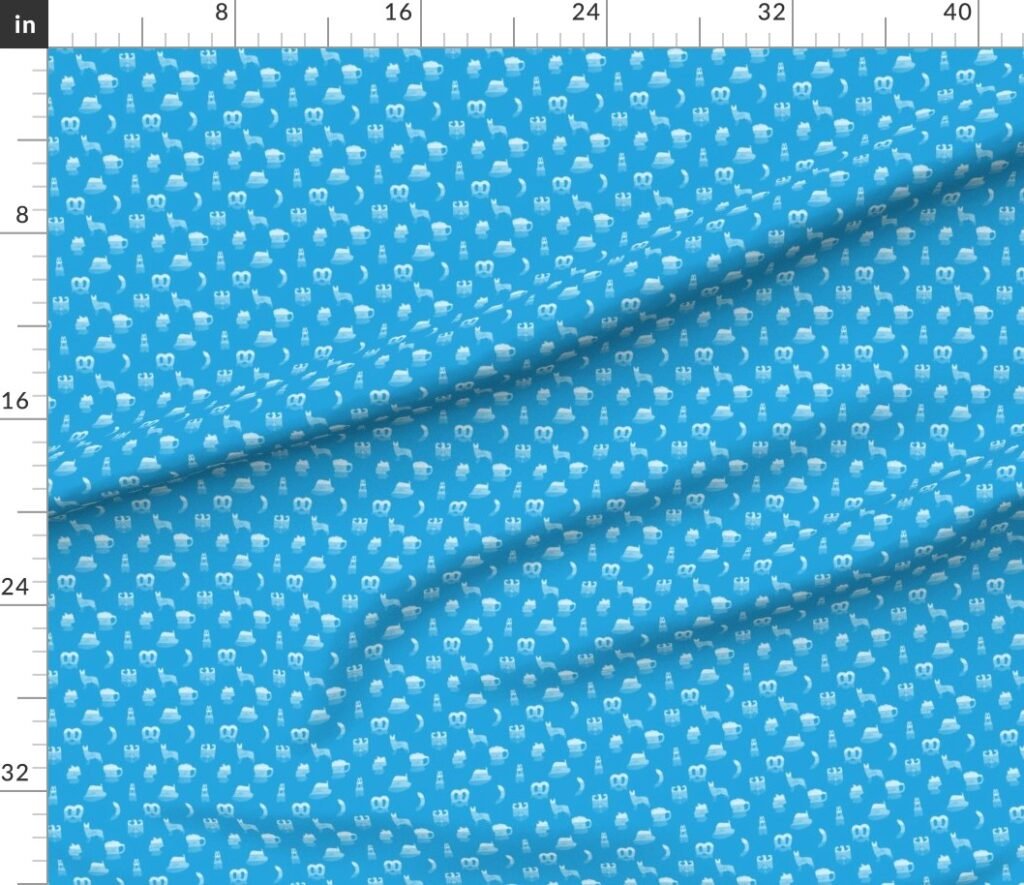 Cheers Small Oktoberfest Bavarian October Beer Festival Motifs Fabric design