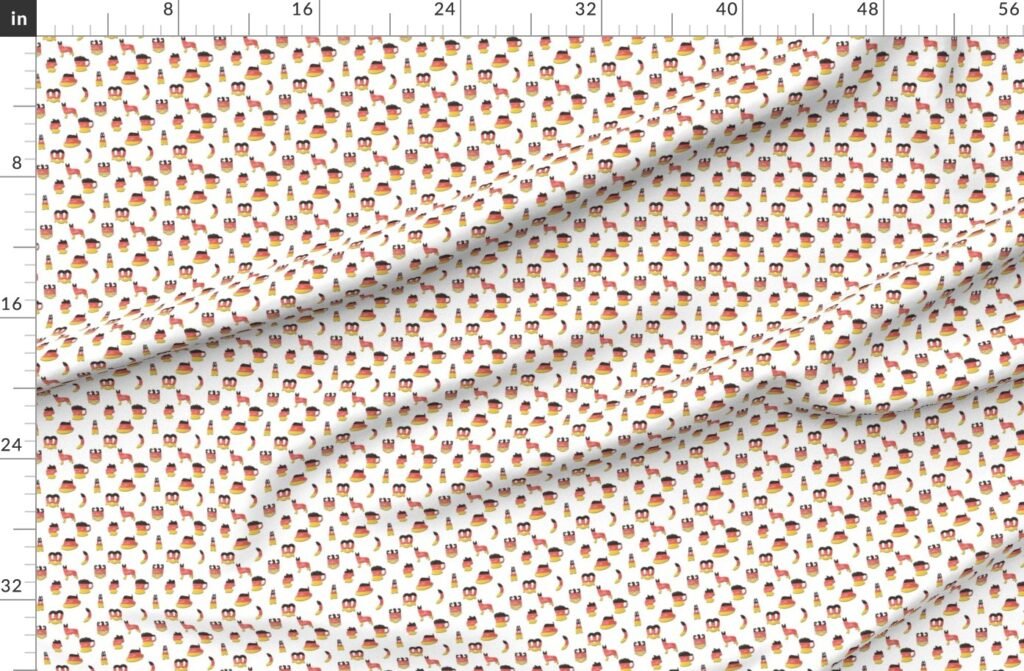 German Flag Colors for Oktoberfest October Beer Festival Motifs Fabric design