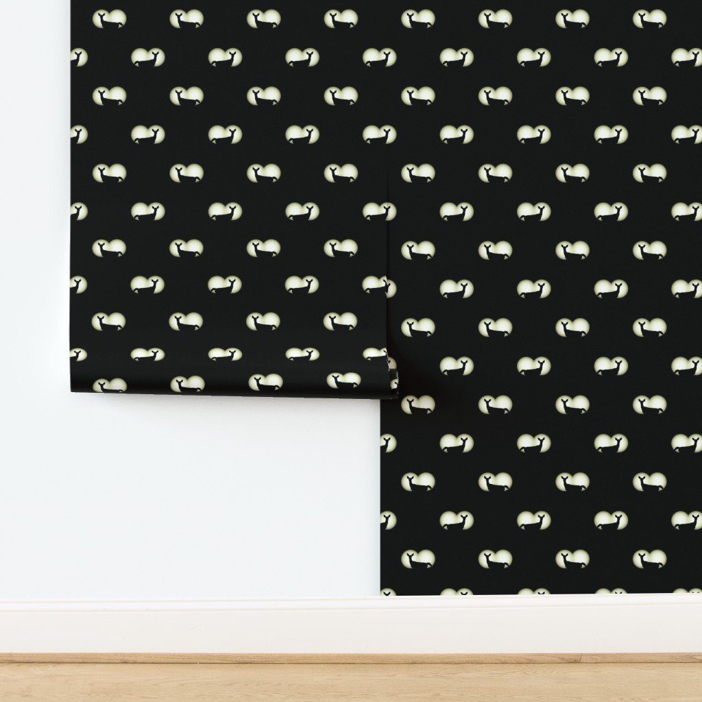 Deer Caught in Headlights Bright White- Bright Eyes in the Dark Wallpaper design