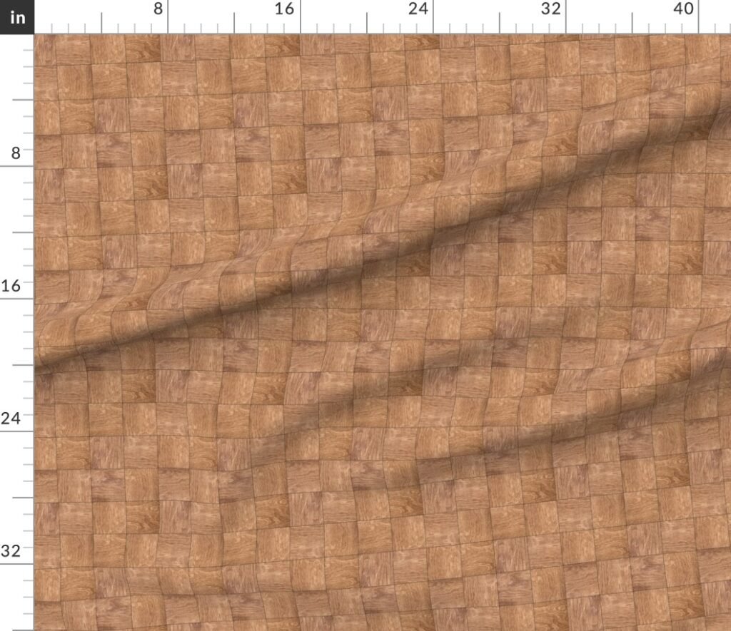 2 inch Uniform Wood Checkerboard Chess Pattern Fabric design