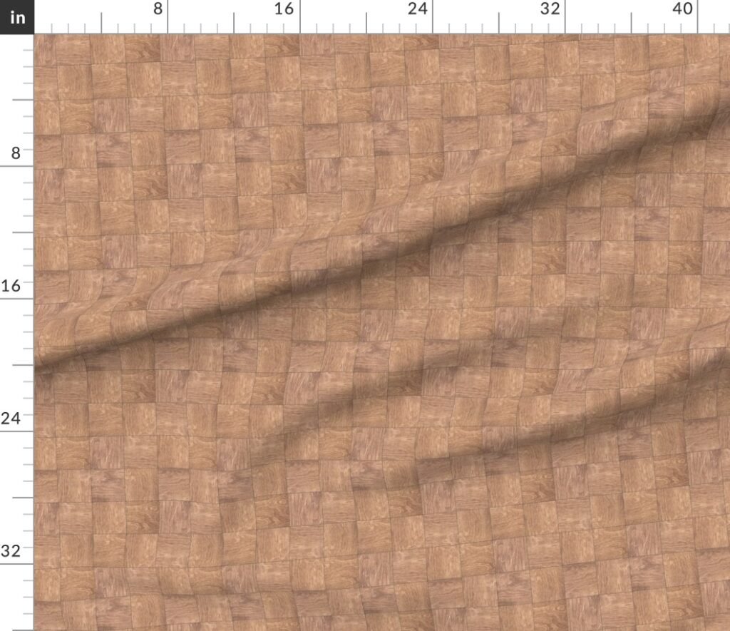 2 inch Pale Wood Checkerboard Chess Pattern Fabric design