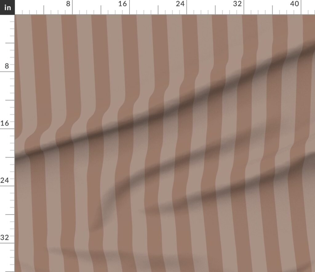 Two-Tone 2 Inch Mocha and Faded Mocha Modern Cabana Upholstery Fabric design