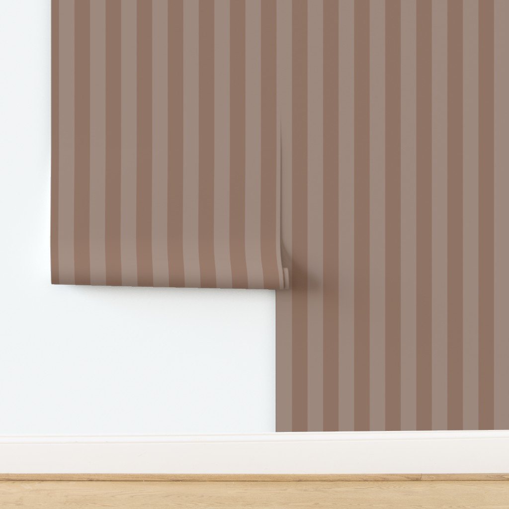 Two-Tone 2 Inch Mocha and Faded Mocha Modern Cabana Upholstery Wallpaper design