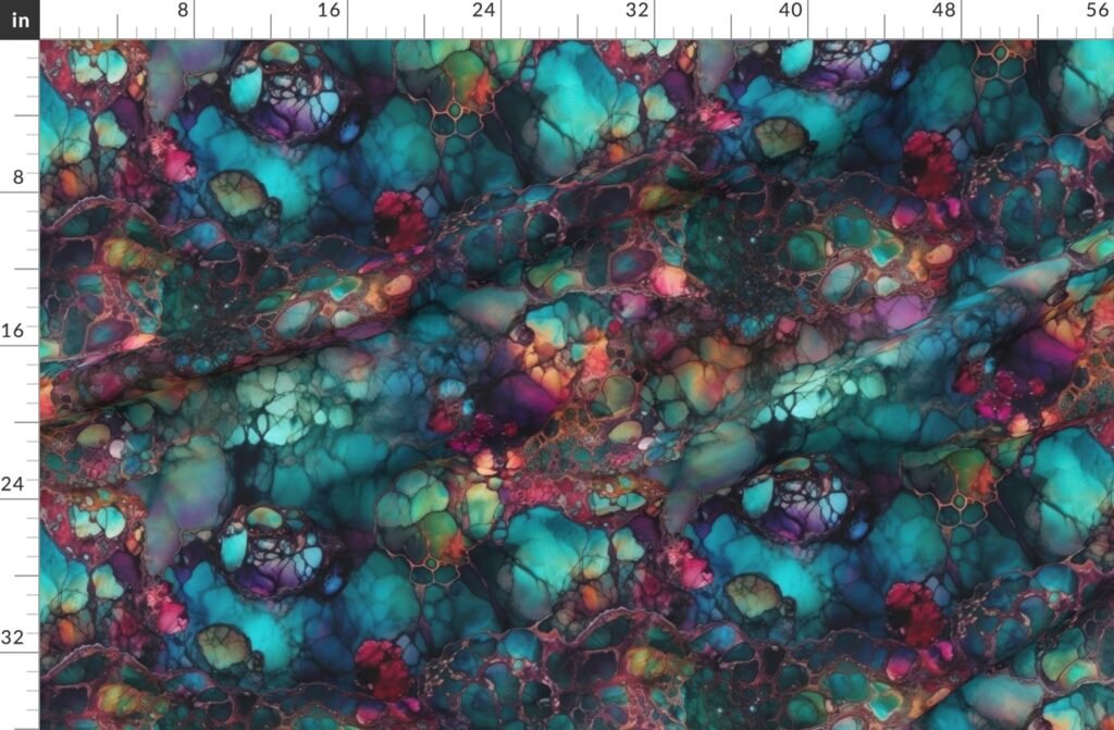 Opal Alcohol Ink 1 Fabric design