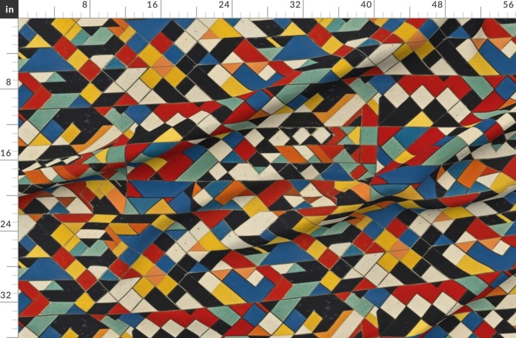 Theo van Doesburg Gouache on Board Pattern Fabric design