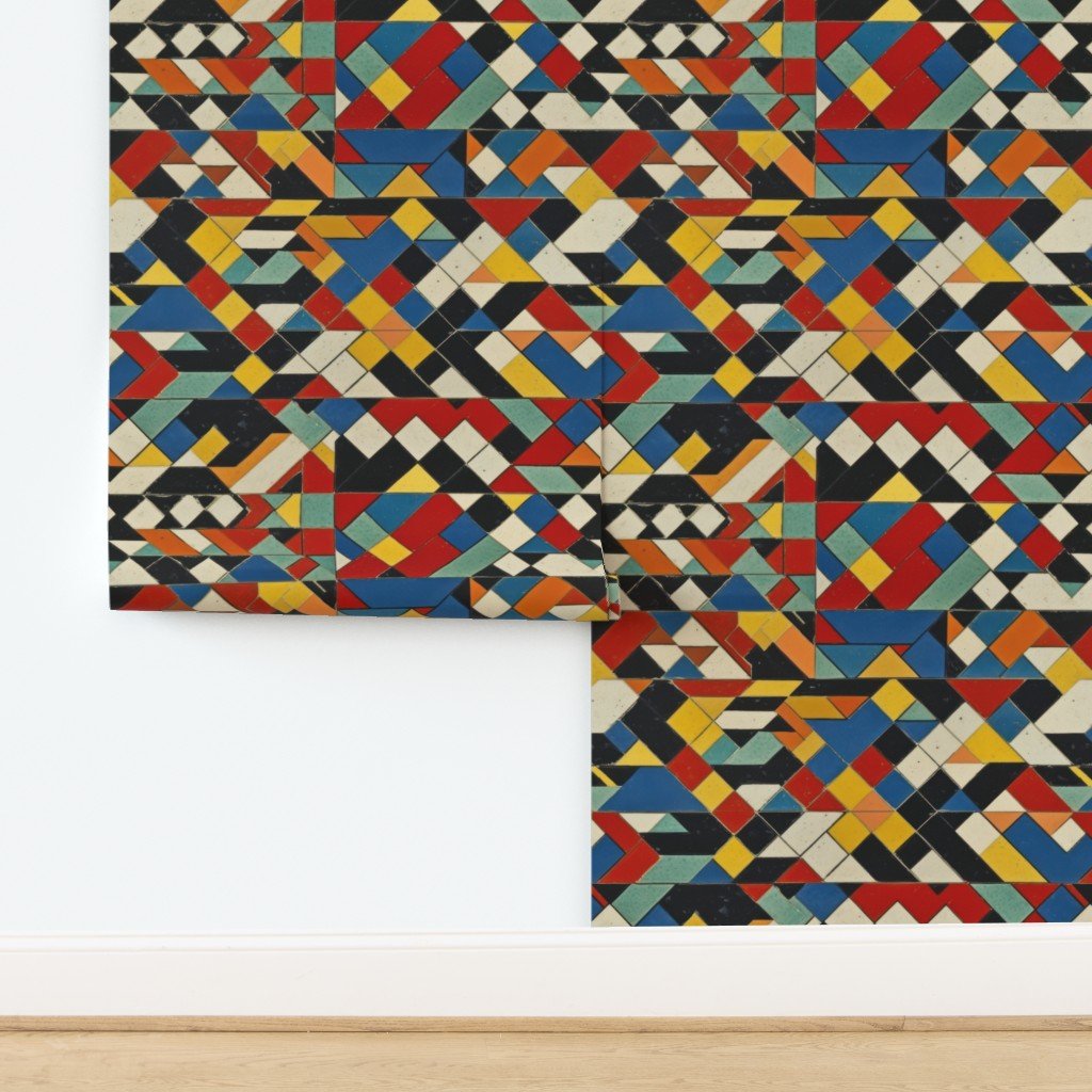 Theo van Doesburg Gouache on Board Pattern Wallpaper design