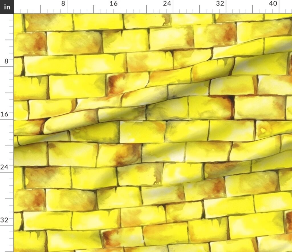 Yellow Brick Road Seamless Repeating Pattern Fabric design