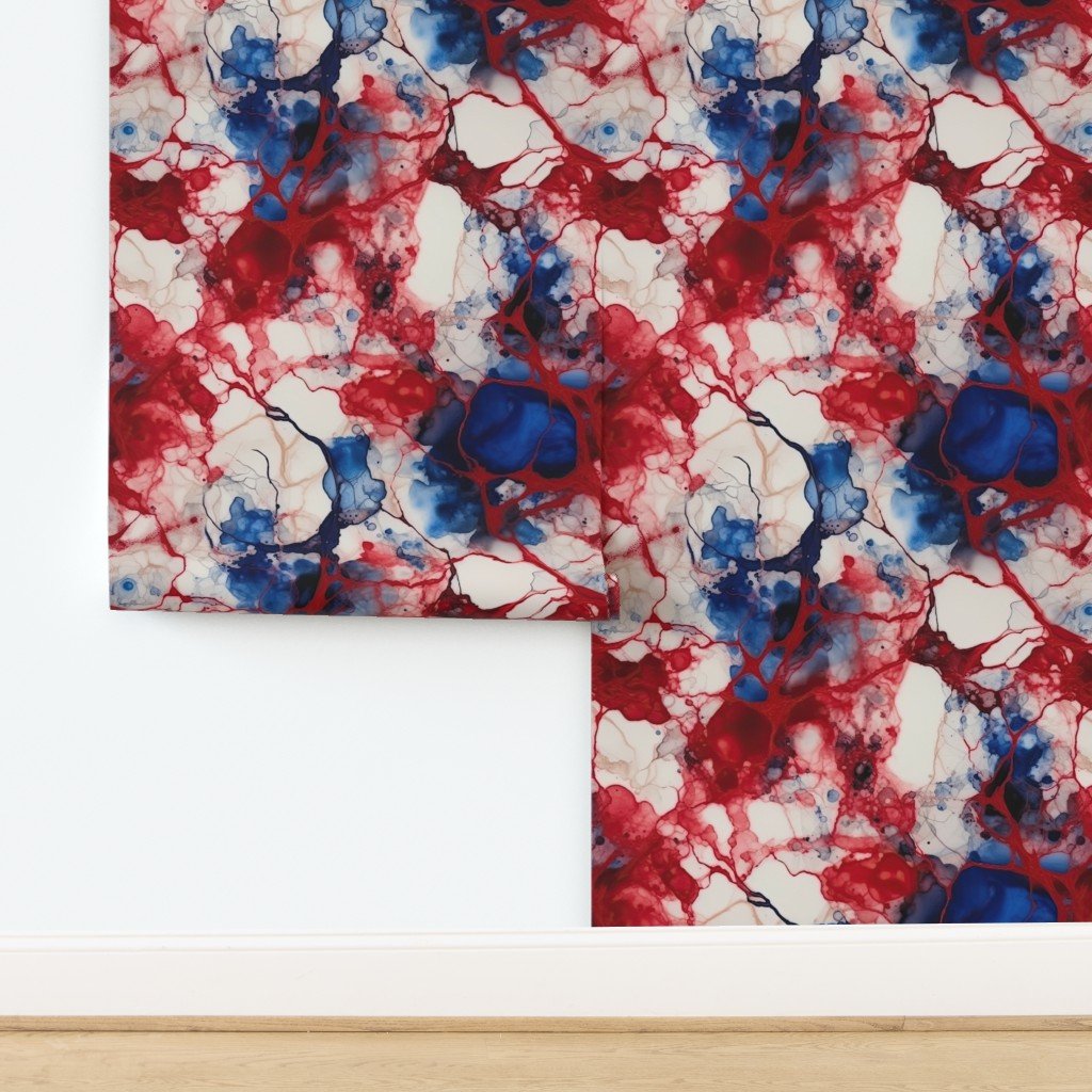 Red White and Blue Alcohol Ink UK Patriotic Flag Colors Alcohol Ink Wallpaper design