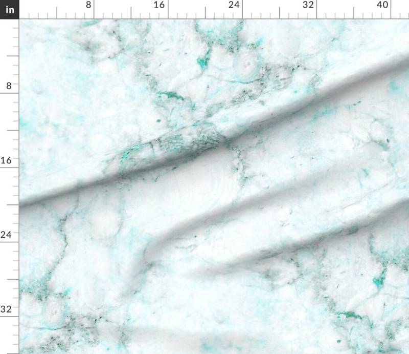 Marble Natural Stone Grey With Turquoise Veining Quartz Fabric design