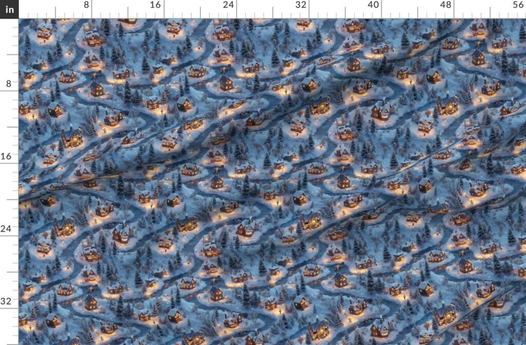 Evening Glow - Night Before Christmas Fabric design