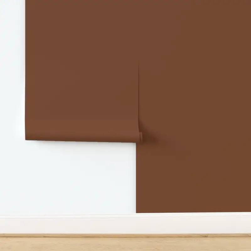 Gingerbread Spice Brown Classic Holiday Baking Inspired Solid Wallpaper design