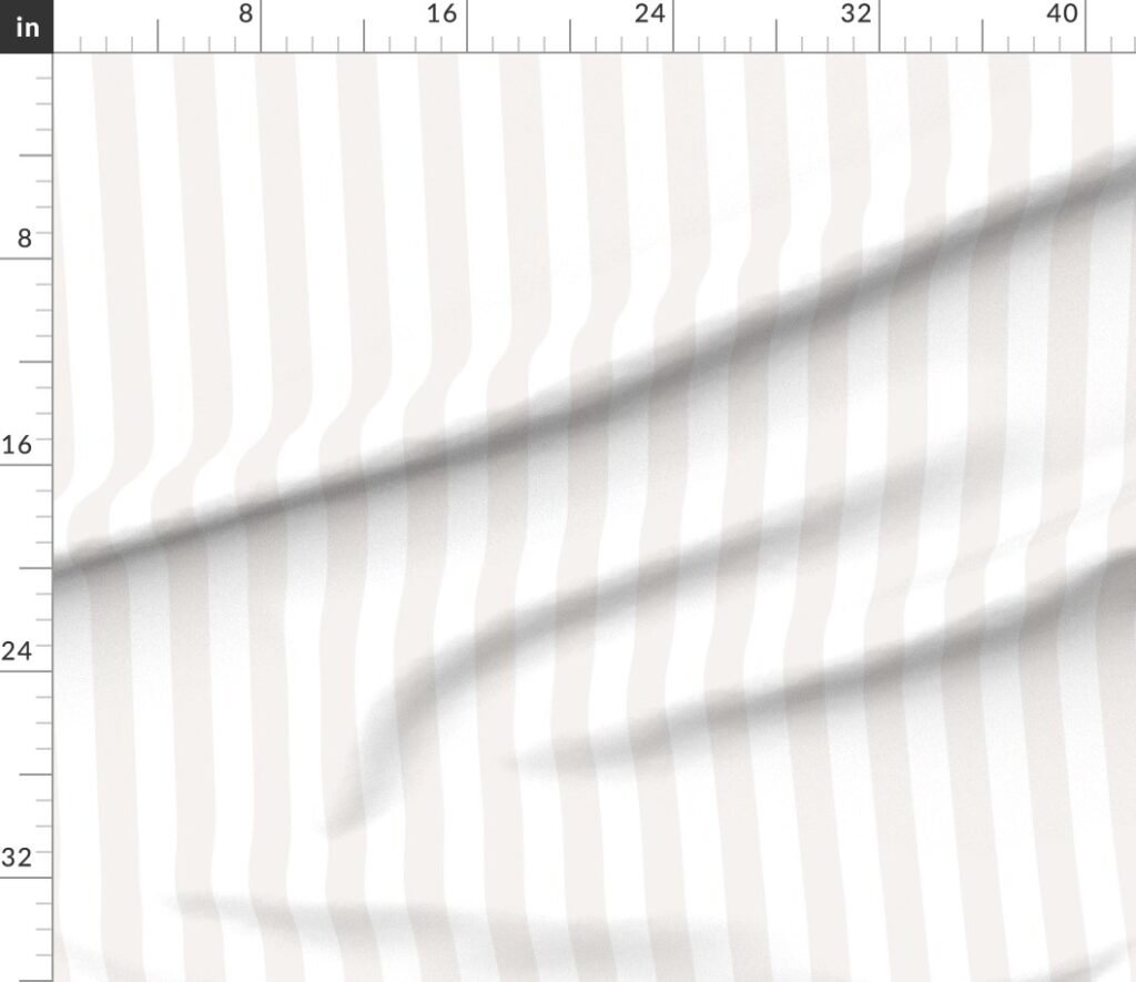 1.5 Inch Bone White Classic Stripe Pattern Fabric design