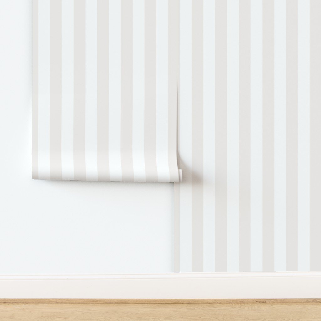 2 Inch Bone White Classic Stripe Pattern Wallpaper design