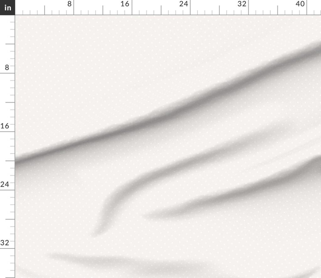 1 Inch Bone White Polka Dot Pattern Fabric design