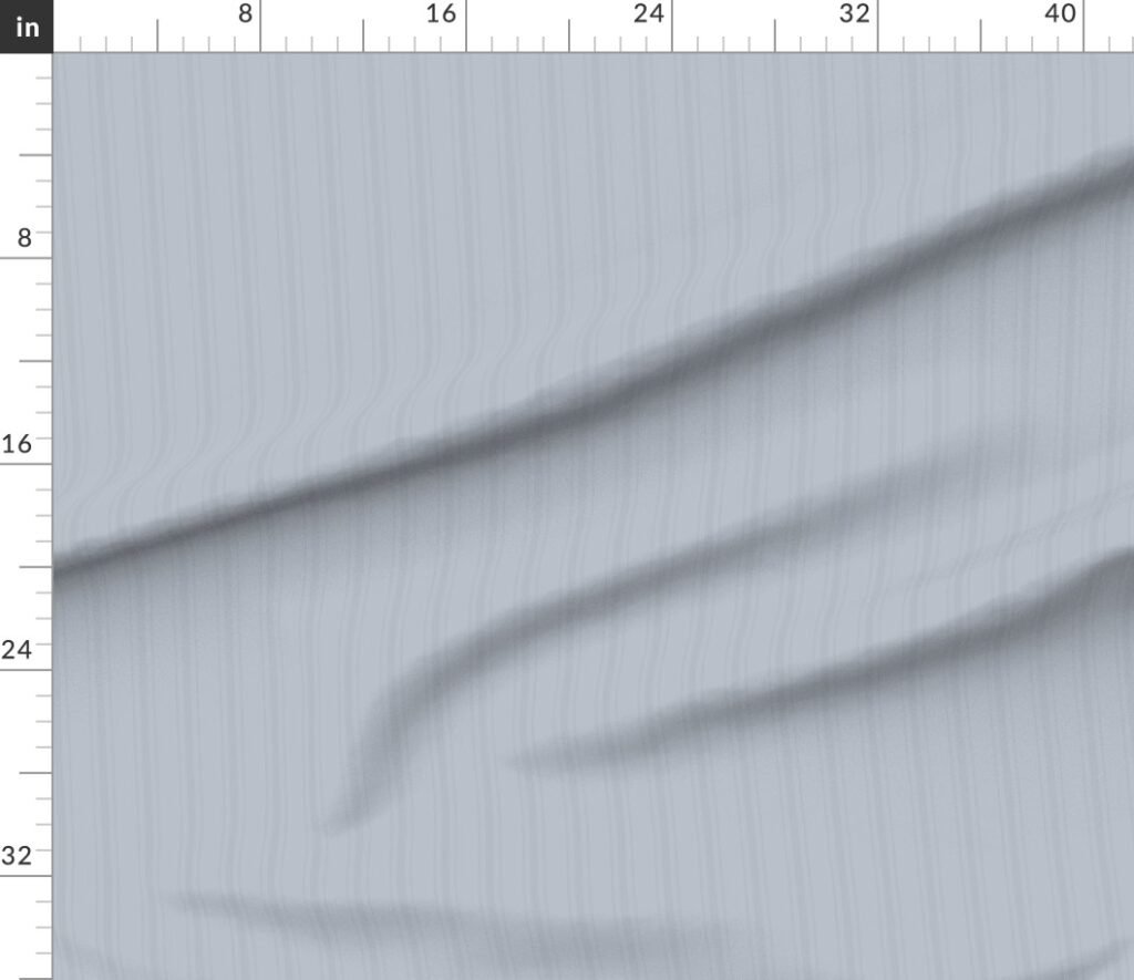 Tonal Cool Gray Tailored Ticking Stripe Cottage Farmhouse Small Scale Fabric design