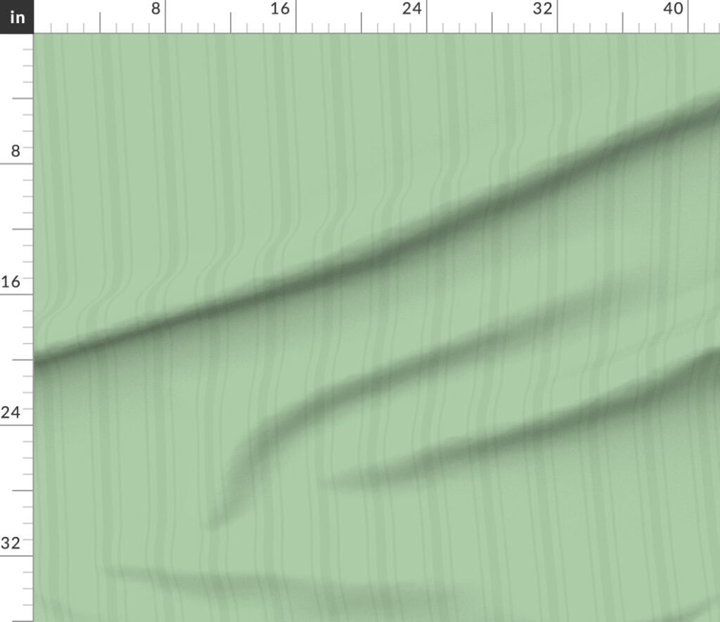Tonal Fresh Green Tailored Ticking Stripe Cottage Farmhouse Wide Stri Fabric design
