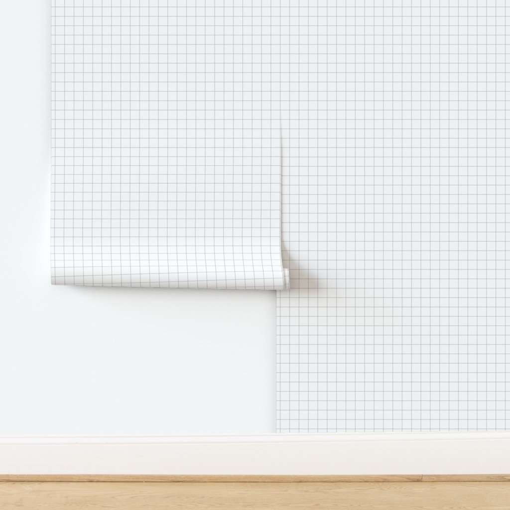3 Quarter Inch Gray Grid Line Pattern Minimal Geometric Wallpaper design