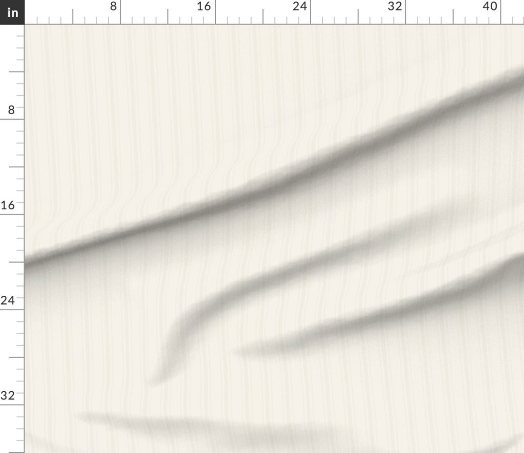 Tonal Soft Cream Tailored Ticking Stripe Cottage Farmhouse Small Scal Fabric design