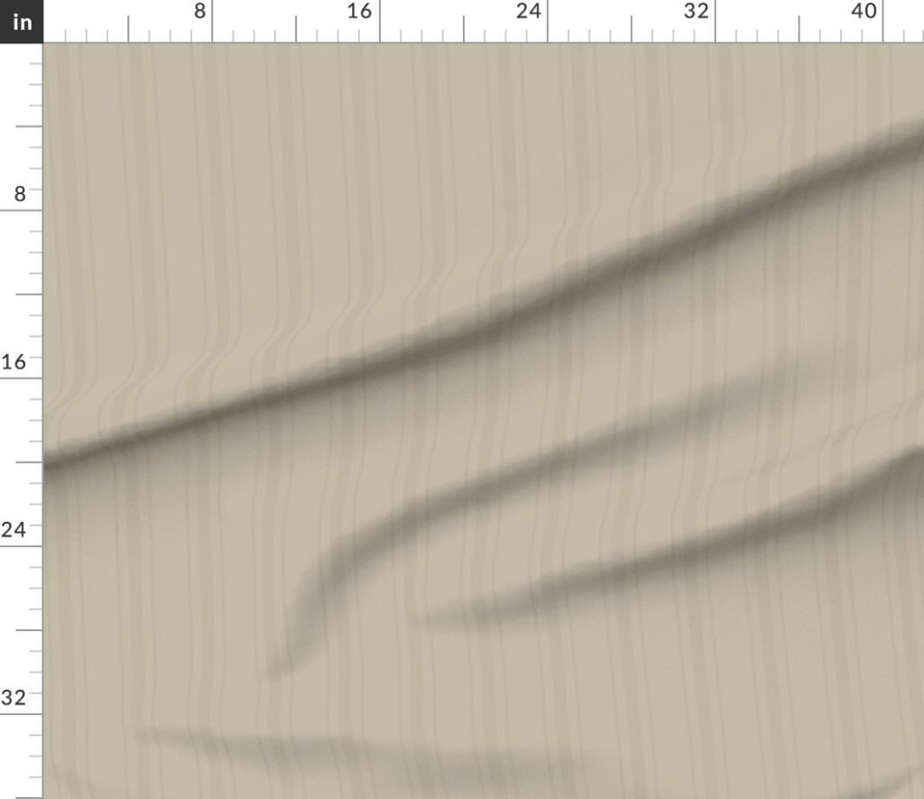 Tonal Mushroom Tailored Ticking Stripe Cottage Farmhouse Wide Stripe Fabric design