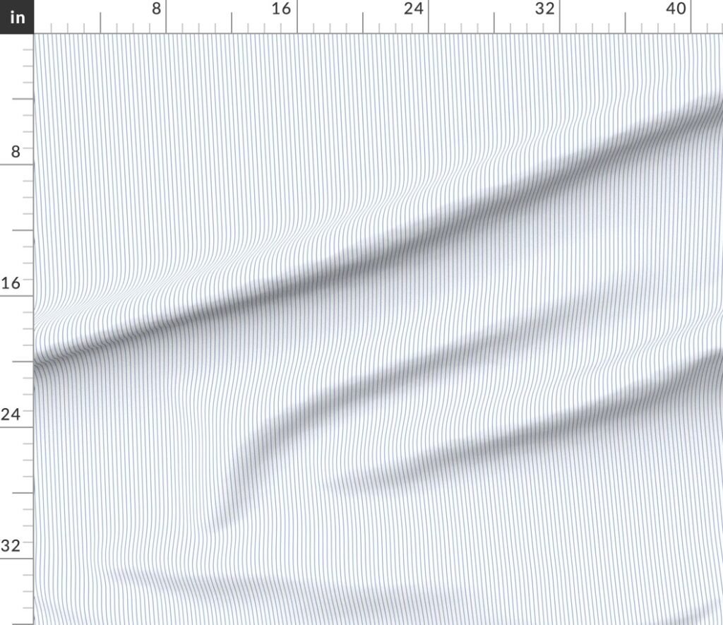 Classic Royal Blue Pinstripe on White Office Stripe Pattern Fabric design