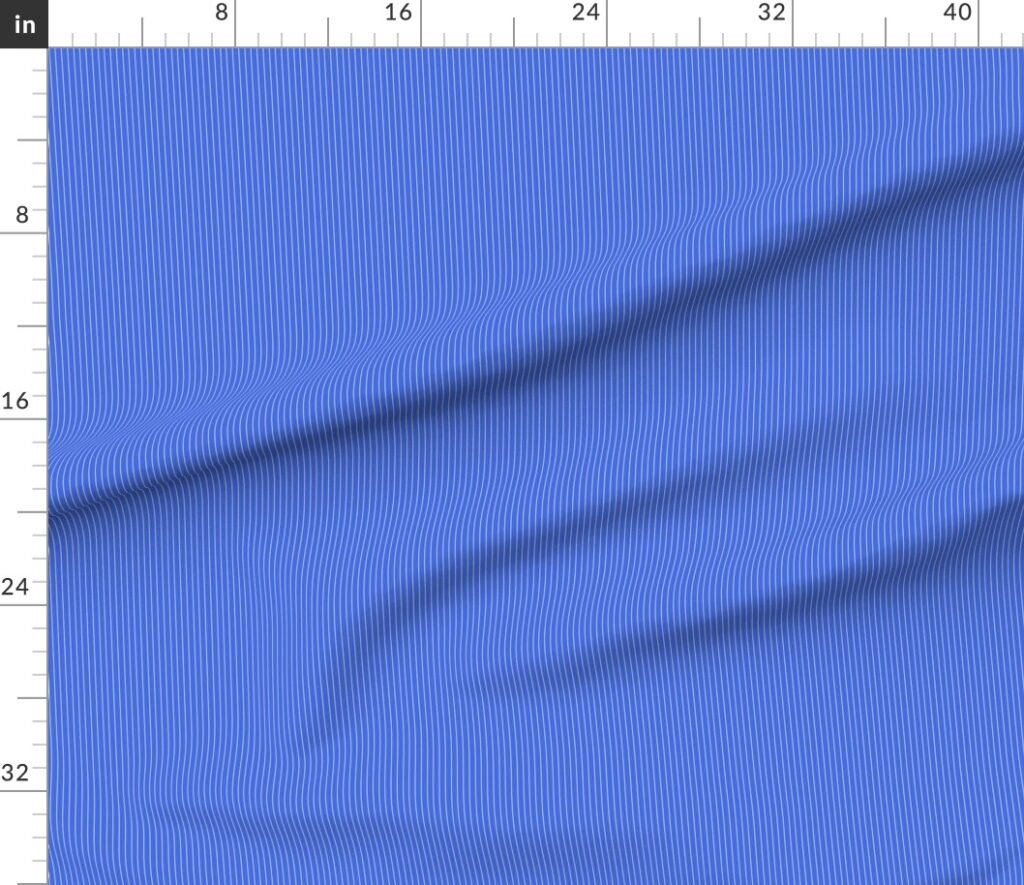 Classic White Pinstripe on Royal Blue Office Stripe Pattern Fabric design