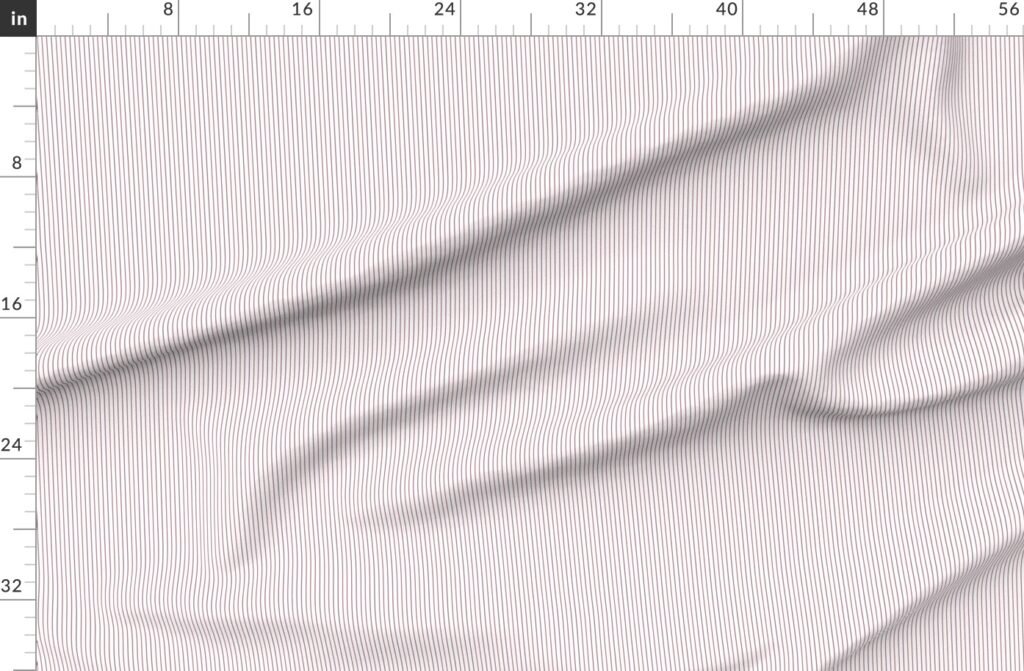 Classic Burgundy Pinstripe on White Office Stripe Pattern Fabric design