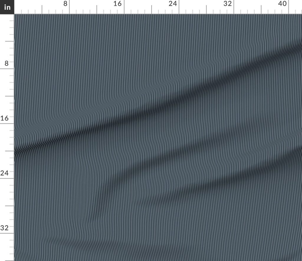 Classic White Pinstripe on Charcoal Gray Office Stripe Pattern Fabric design